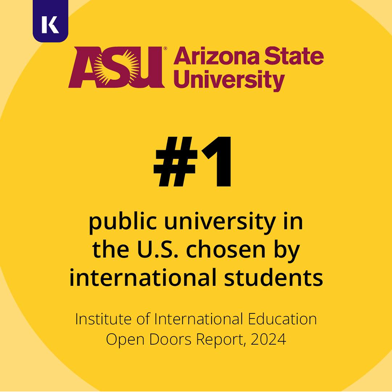 米国の公立大学で留学生に第一位選ばれています